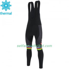 Lang Trägerhose 2020 Trek-Segafredo UCI-Weltmeisterschaften Winter Thermal Fleece N001